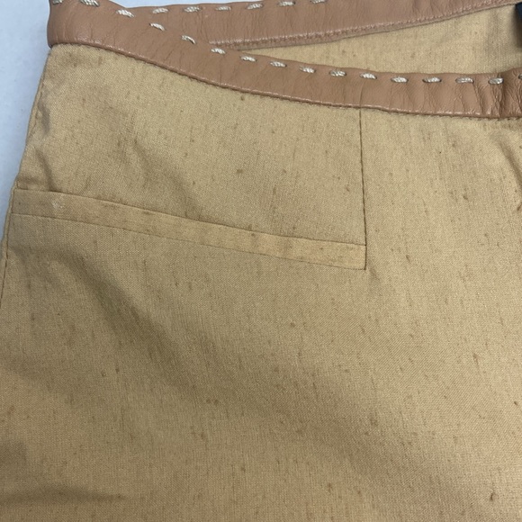 Fendi vintage high waisted pants with leather detail.  Amazing zipper pull! Luxe - Picture 9 of 12